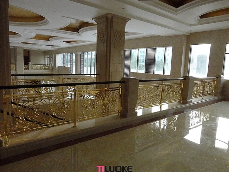 brushed metal handrail